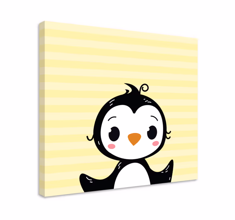 Obraz ze zwierzętami urocza figura pingwina - TenStickers