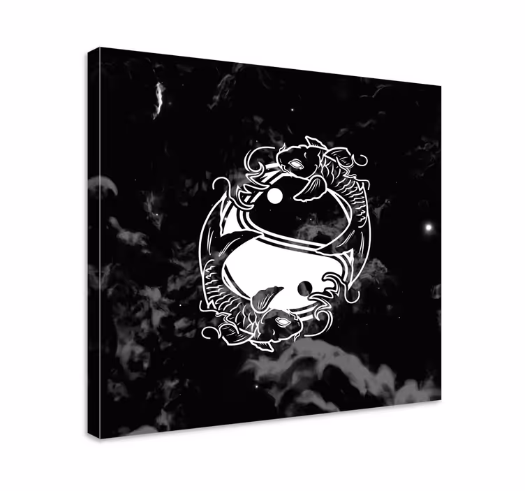 Obraz zen Yin yang równowaga ryb - TenStickers