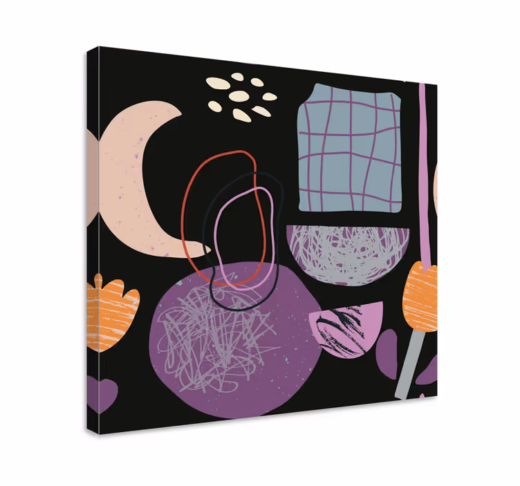 Obraz z ornamentami cechy botaniczne w abstrakcji - TenStickers