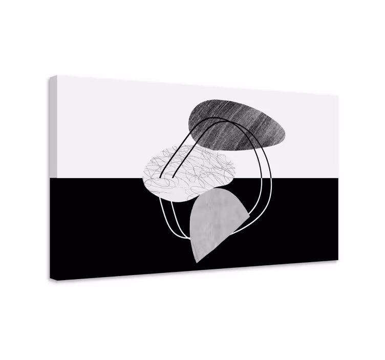 Obraz abstrakcyjny fuzja geometrycznych kształtów - TenStickers