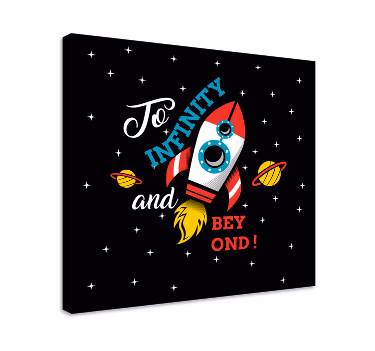 Obraz dinozaury przygoda z rakietą - TenStickers