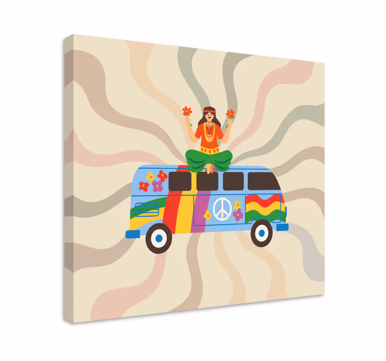 Obraz superbohaterowie bus kwiatowej mocy - TenStickers