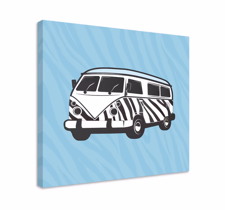 Obraz z kwiatami w stylu retro przyczepy - TenStickers