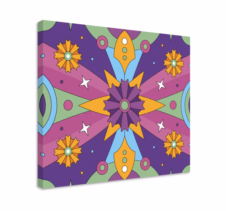 Obraz abstrakcyjny kolorowy geometryczny wzór - TenStickers