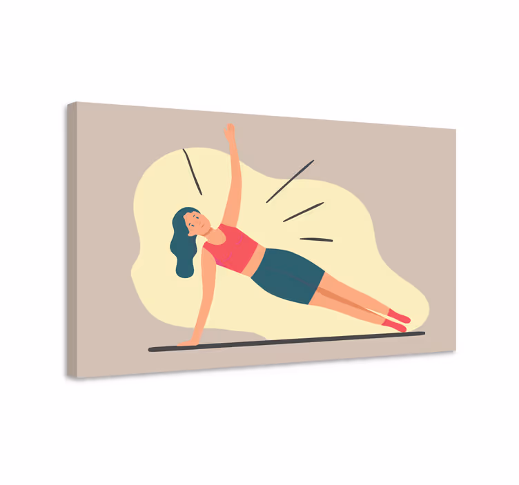 Obraz sport w pozycji fitness - TenStickers