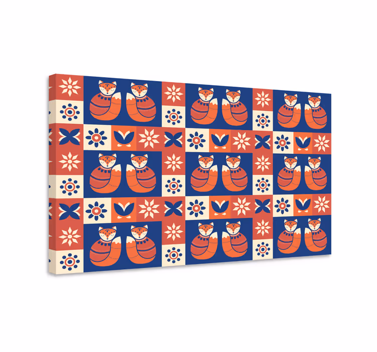 Obraz koty przyjazny wzór z kotami - TenStickers