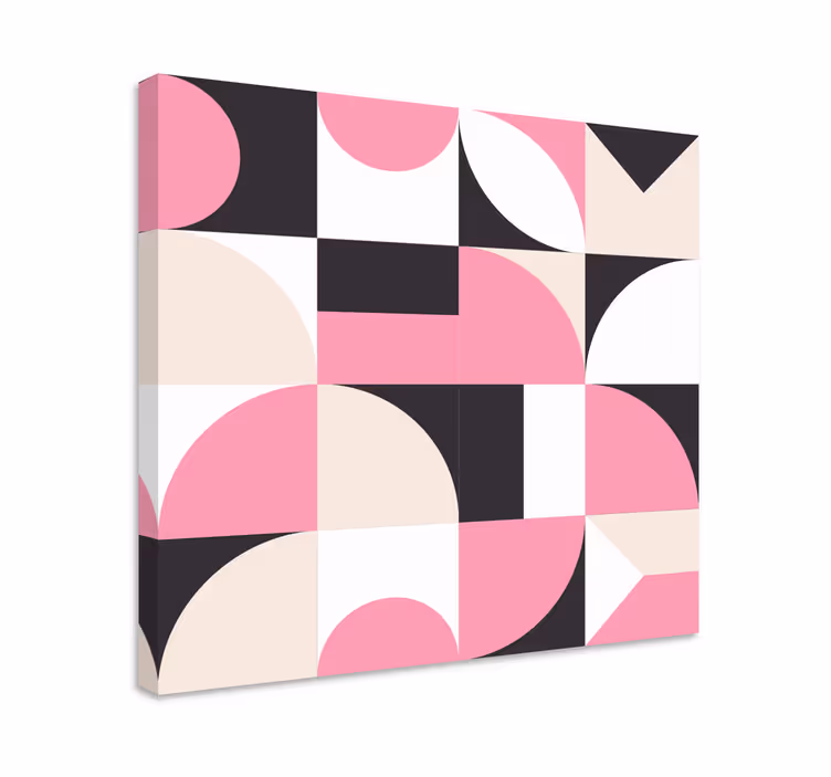 Obraz geometryczny wzór bloków kołowych - TenStickers