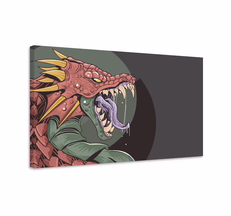 Obraz dinozaury – groźny smok w akcji - TenStickers