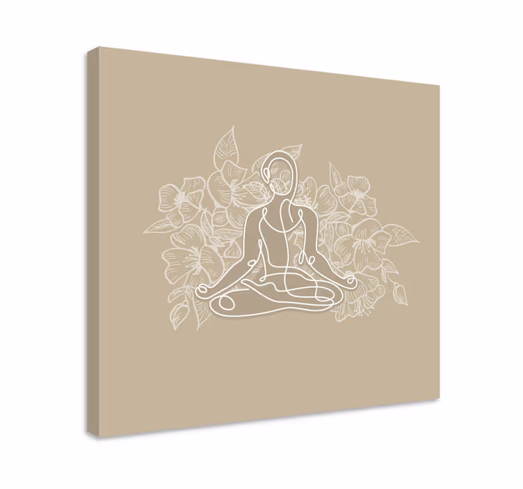 Obraz budda kontur spokojnego buddy - TenStickers