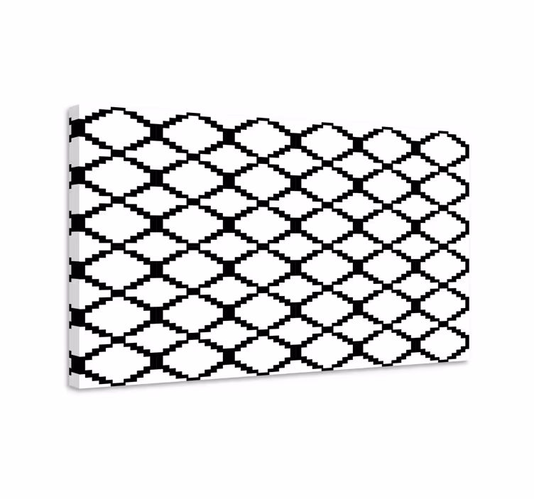 Obraz geometryczny czarno-biały wzór - TenStickers