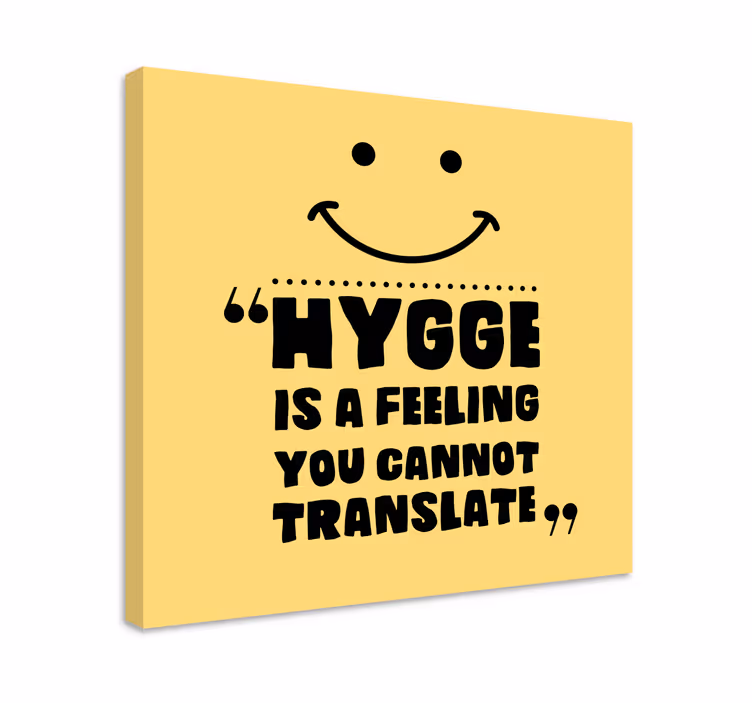 Obraz z napisami hygge to uczucie - TenStickers