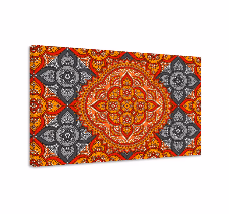 Obraz mandala z misternym kwiatowym wzorem - TenStickers