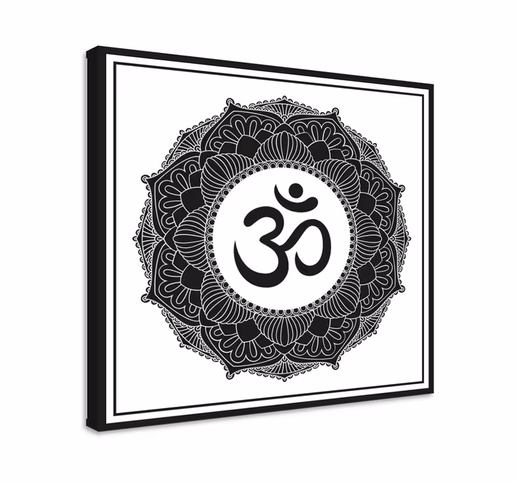 Obraz budda z mandalą symbolu om - TenStickers