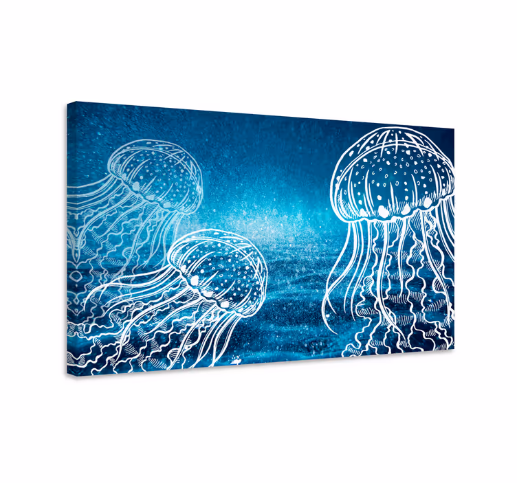 Obraz motyw morski meduzy w oceanie - TenStickers