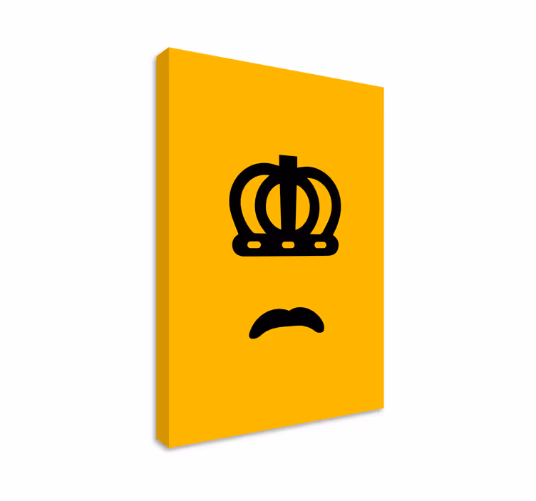 Obraz abstrakcyjny emblemat królewskiej twarzy - TenStickers