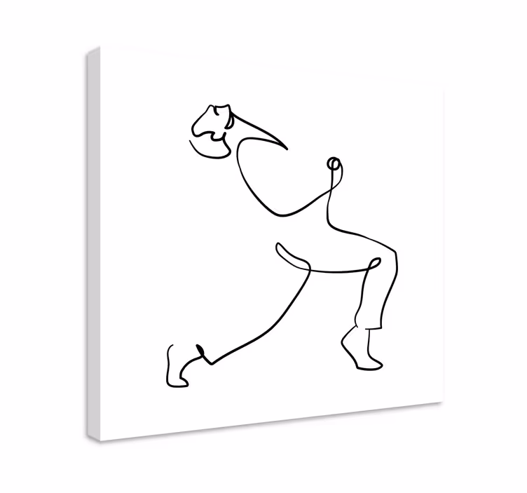 Obraz z postaciami dynamiczny zarys człowieka - TenStickers