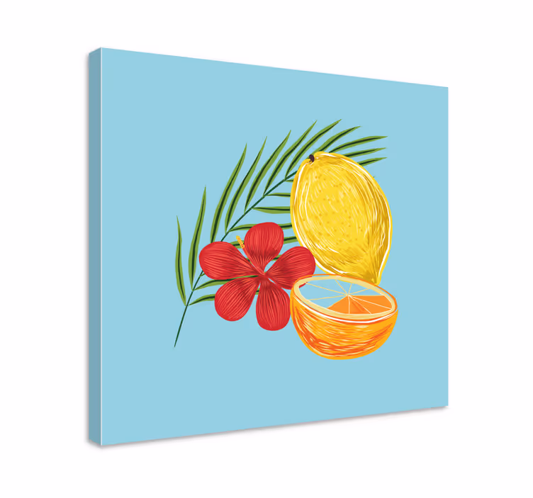 Obraz do kuchni Pastelowy wzór owoców cytryny - TenStickers