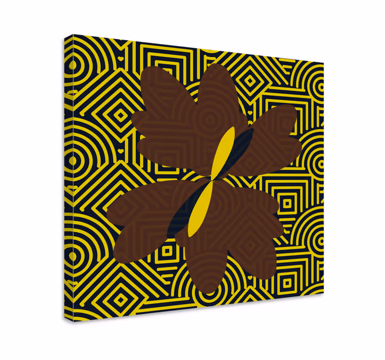 Obraz kwiaty i rośliny w stylizowanym designie - TenStickers