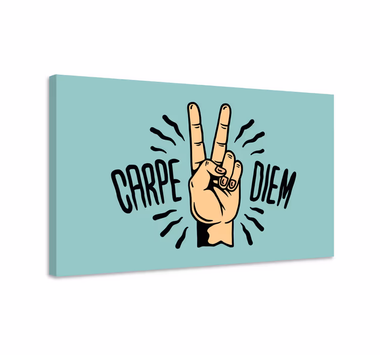 Obraz z napisami gest dłoni „carpe diem” - TenStickers