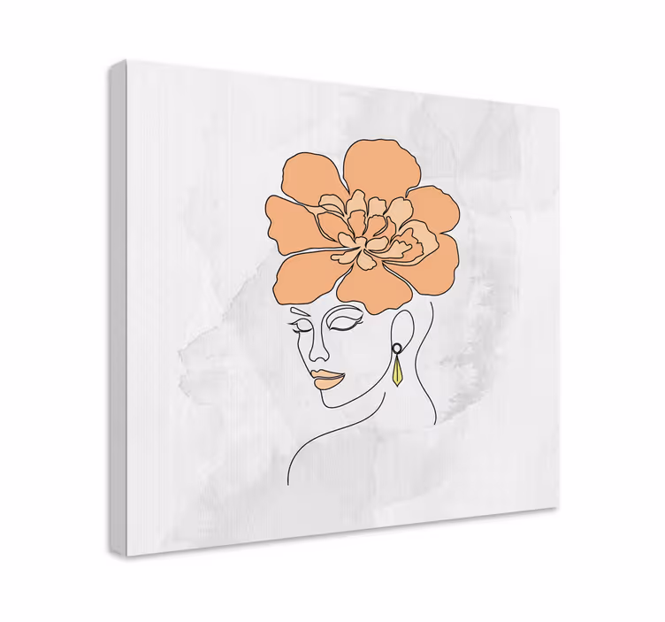 Obraz artystyczny elegancki portret kwiatowy - TenStickers