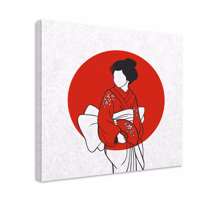 Obraz orientalny elegancja tradycyjnego kimona - TenStickers