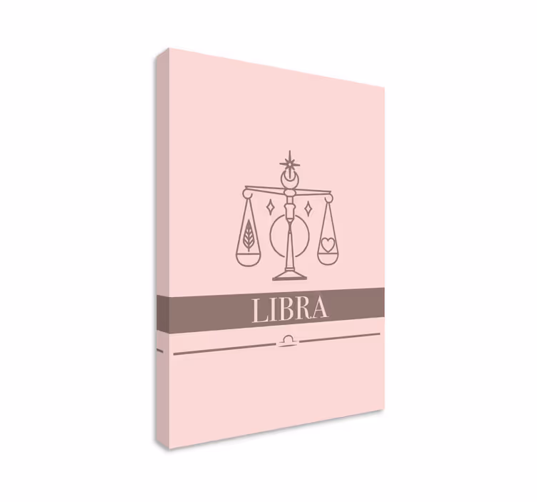 Obraz Projekt znaku zodiaku waga różowa karta - TenStickers