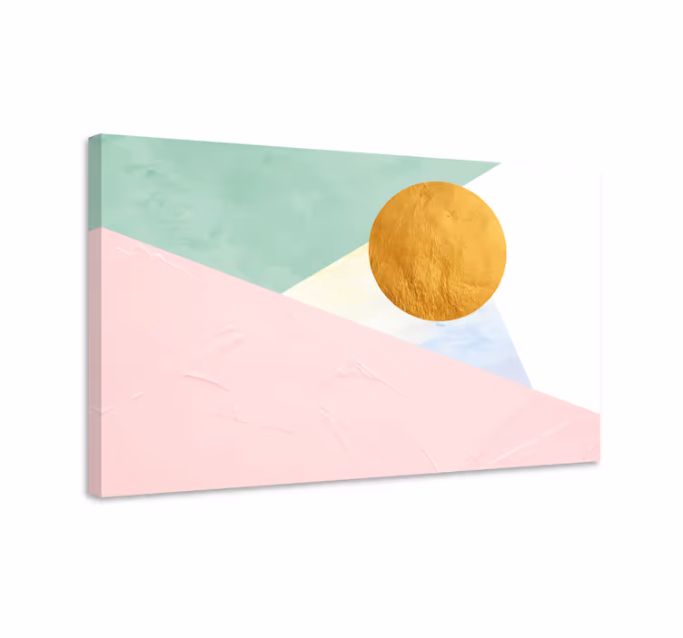 Nowoczesny obraz geometryczne słońce w kole - TenStickers