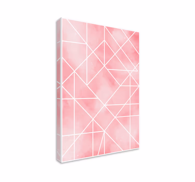 Obraz geometryczny różowy wzór geometryczny - TenStickers
