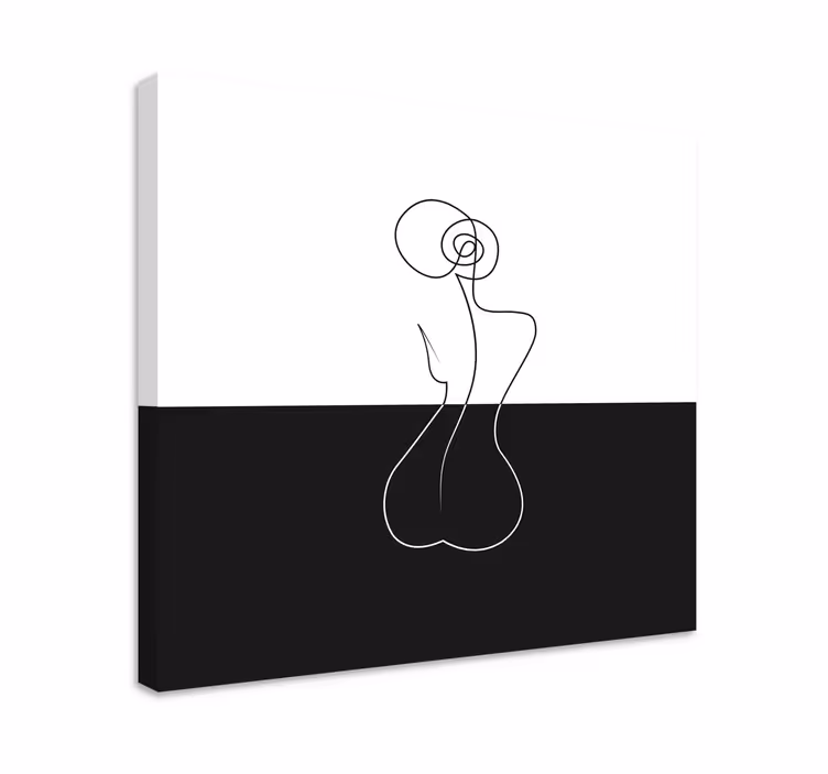 Obraz abstrakcyjny w minimalistycznej linii - TenStickers