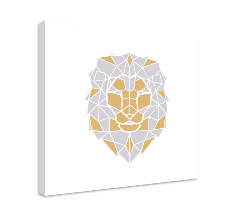 Obraz konie w geometrycznej formie lwa - TenStickers