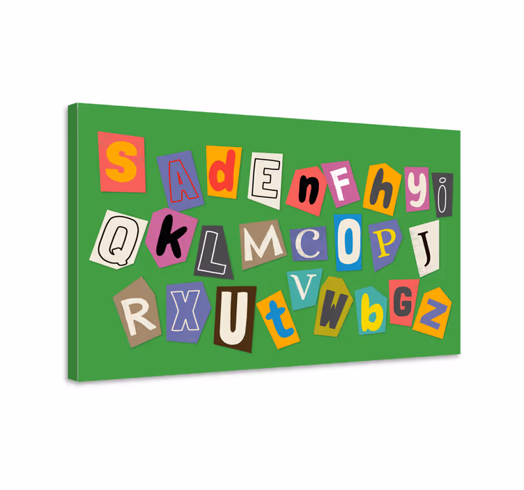 Obraz litery kolorowy kolaż liter - TenStickers