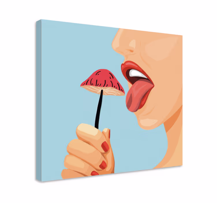 Obraz martwa natura przepyszna pokusa truskawkowa - TenStickers
