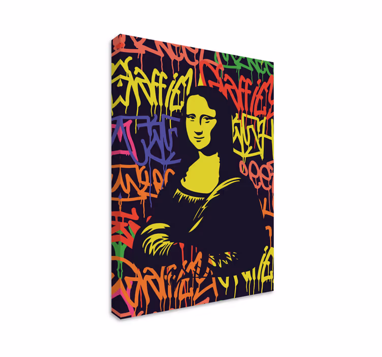 Obraz artystyczny graffiti mona lisy - TenStickers