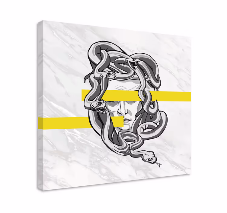 Obraz z ornamentami projekt głowy meduzy - TenStickers