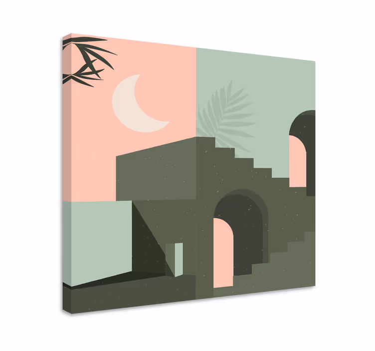 Nowoczesny obraz abstrakcja architektoniczna - TenStickers