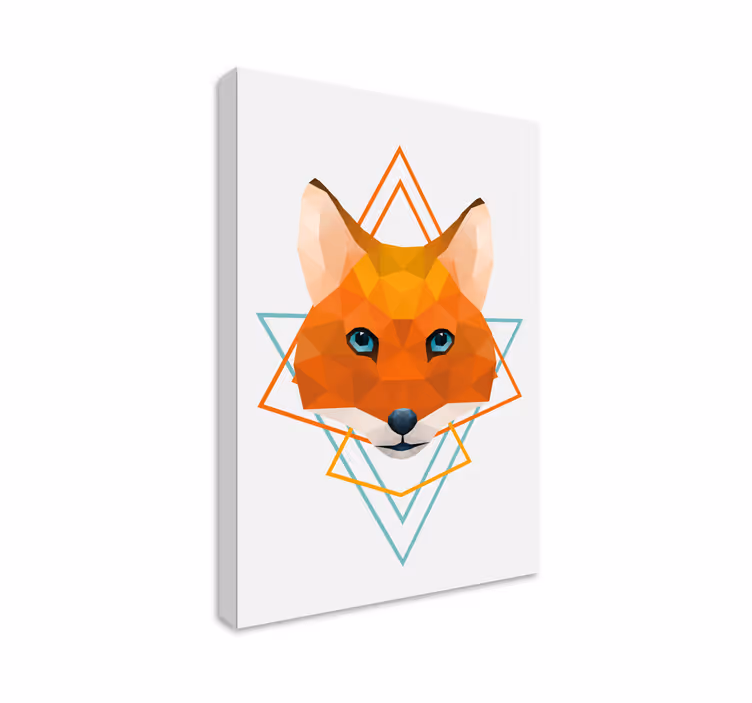 Obraz 3d głowa lisa w poligonach - TenStickers