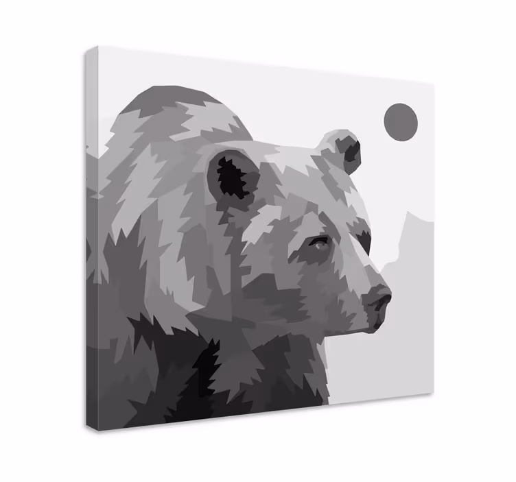 Obraz ze zwierzętami portret majestatycznego niedźwiedzia - TenStickers