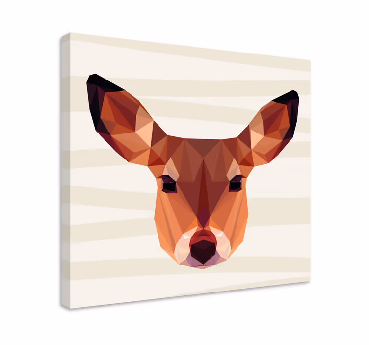 Obraz jelenie głowa jelenia w geometrycznym stylu - TenStickers