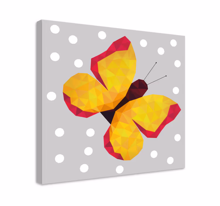 Obraz motyle żółte geometryczne skrzydła - TenStickers