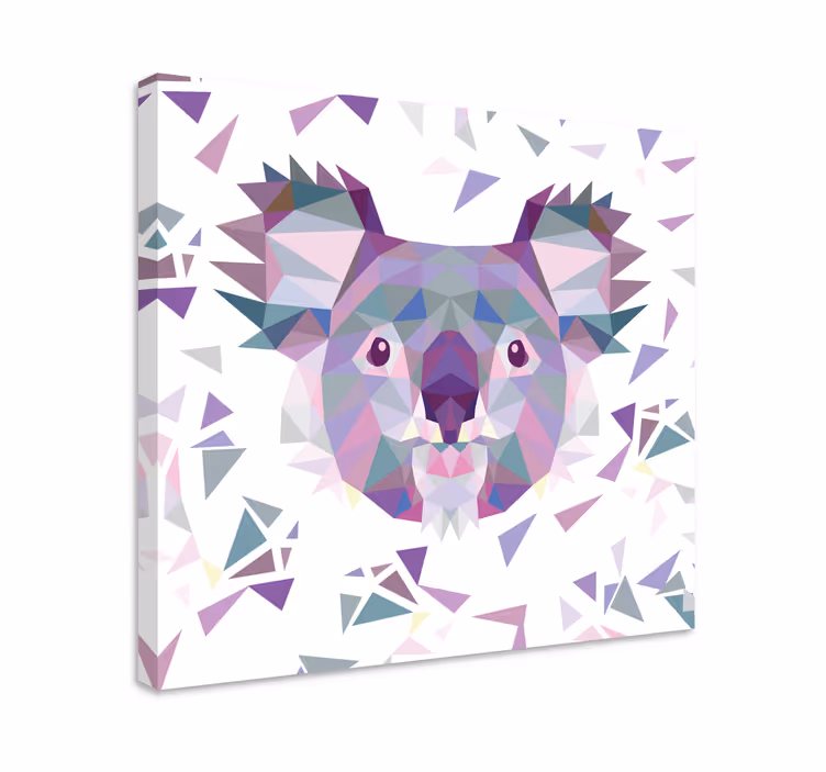 Obraz konie w geometrycznym stylu z koalą - TenStickers