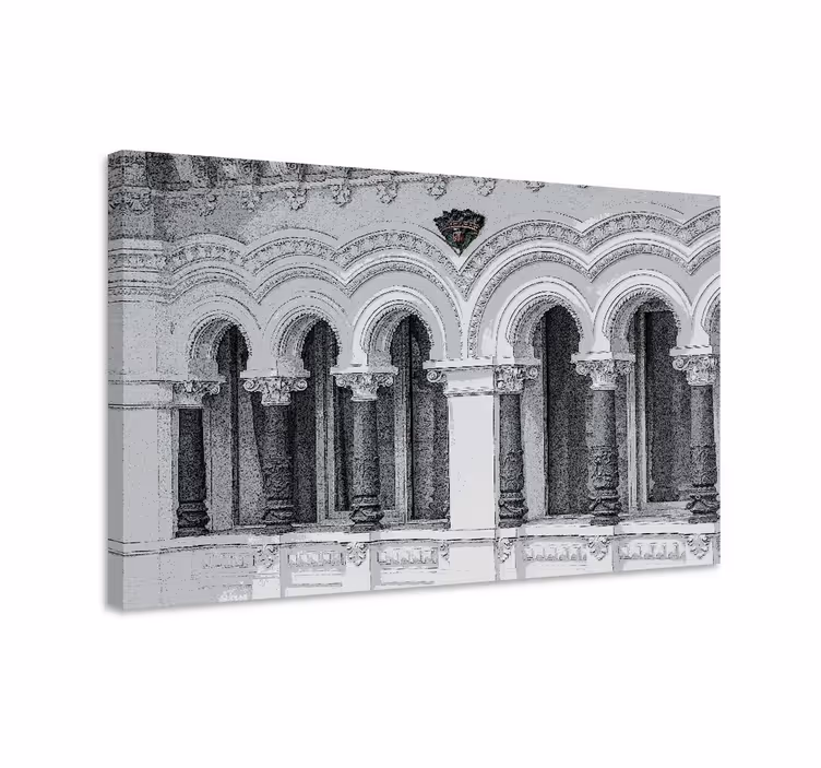 Obraz miasto z designem architektonicznych łuków - TenStickers