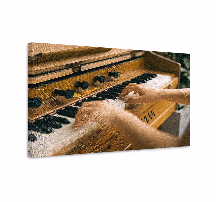 Obraz muzyka ręce na klawiszach - TenStickers