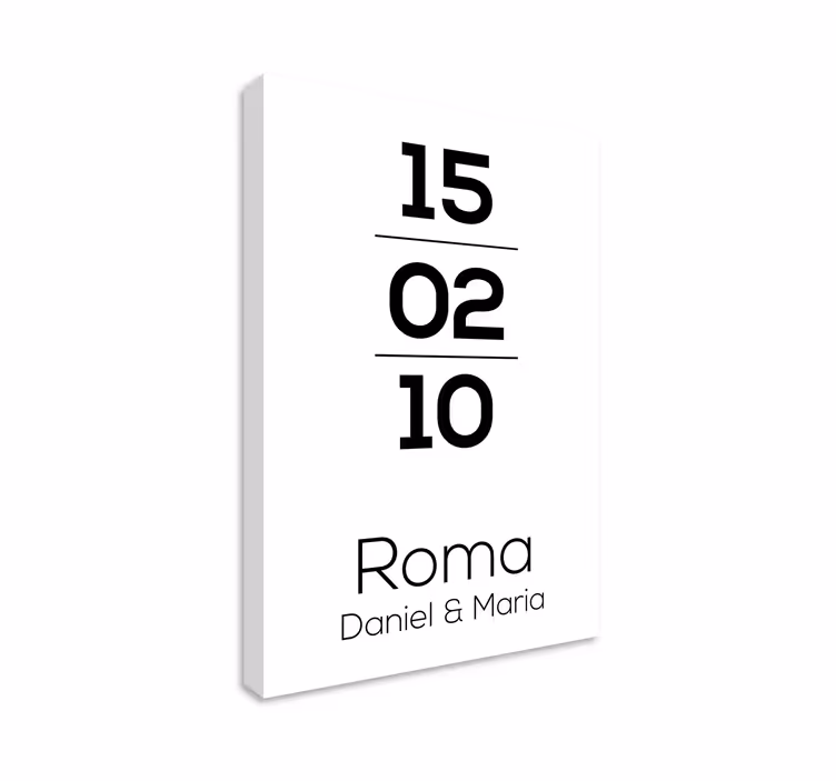 Personalizowany obraz data rzymska - TenStickers