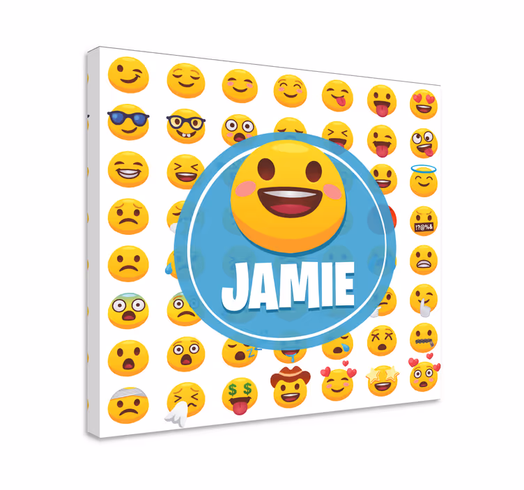 Obraz litery kolekcja wyrażeń emoji - TenStickers