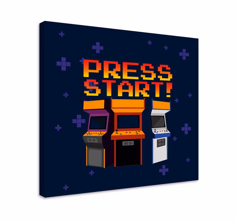 Obraz gry wideo maszyny arcade w stylu retro - TenStickers