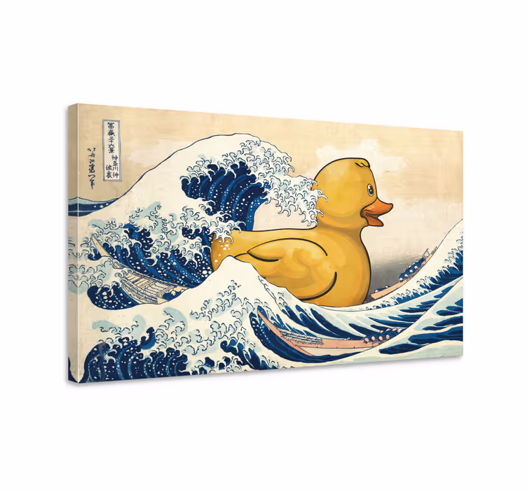 Obraz artystyczny gumowa kaczka kanagawa - TenStickers