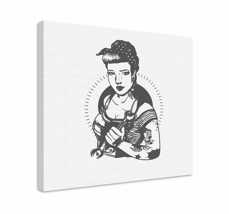 Obraz z postaciami portret silnej kobiety - TenStickers