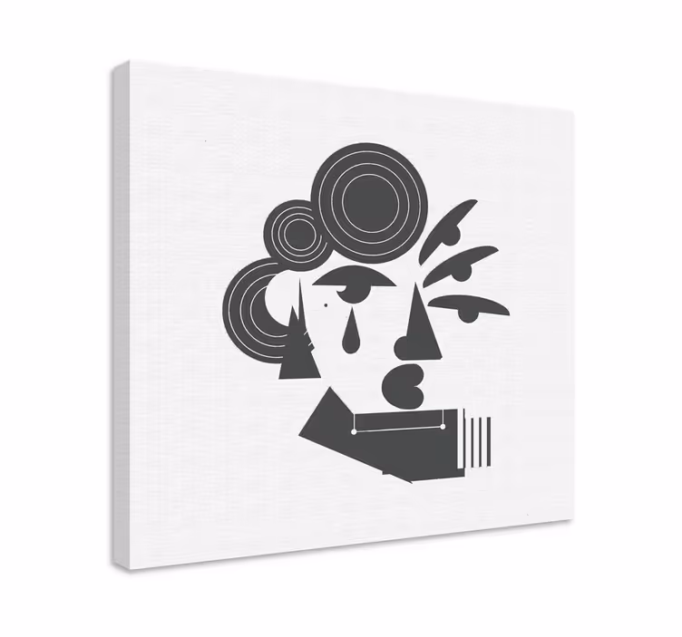 Nowoczesny obraz abstrakcyjny portret postaci - TenStickers