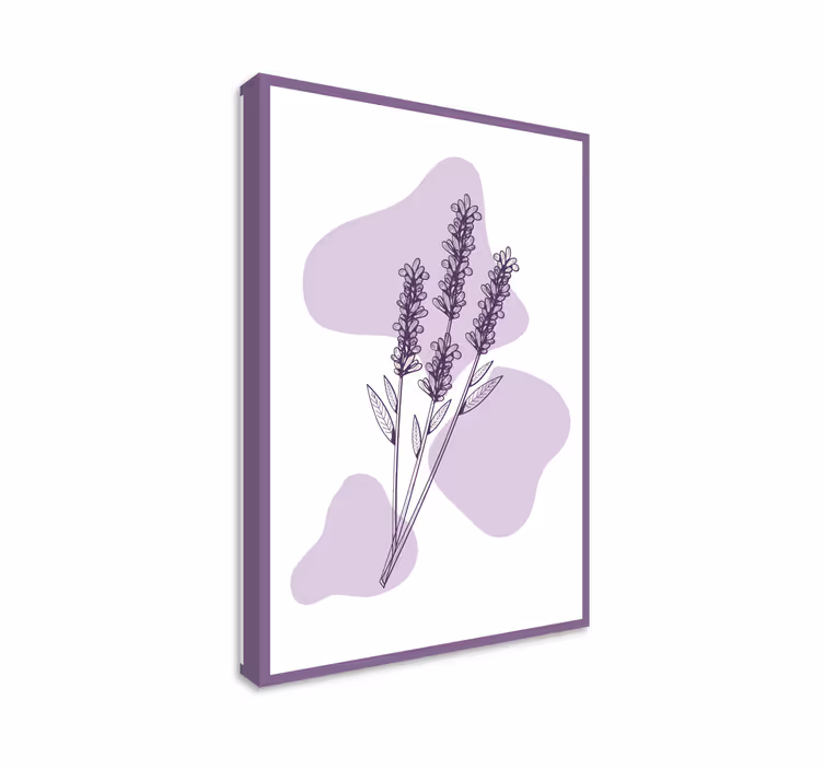 Obraz kwiaty rysowanie rośliny lawendy - TenStickers