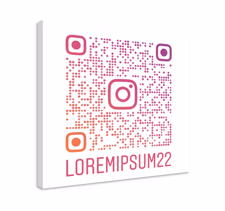 Obraz z personalizowanym kodem QR Instagram  - TenStickers